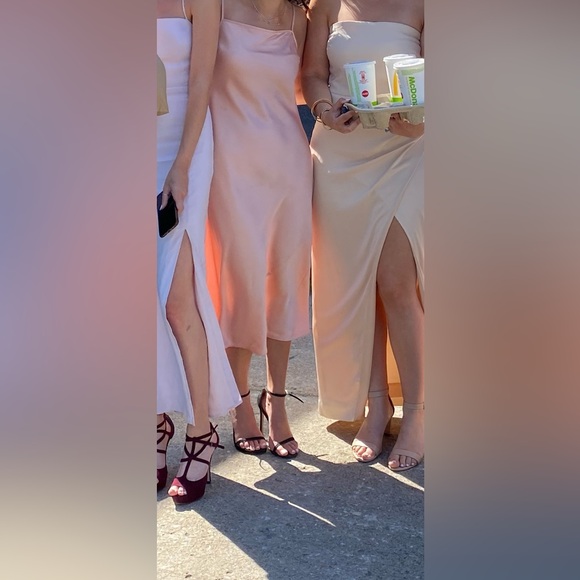 Aritzia Wilfred Square Neck Blush Dress - Picture 2 of 5